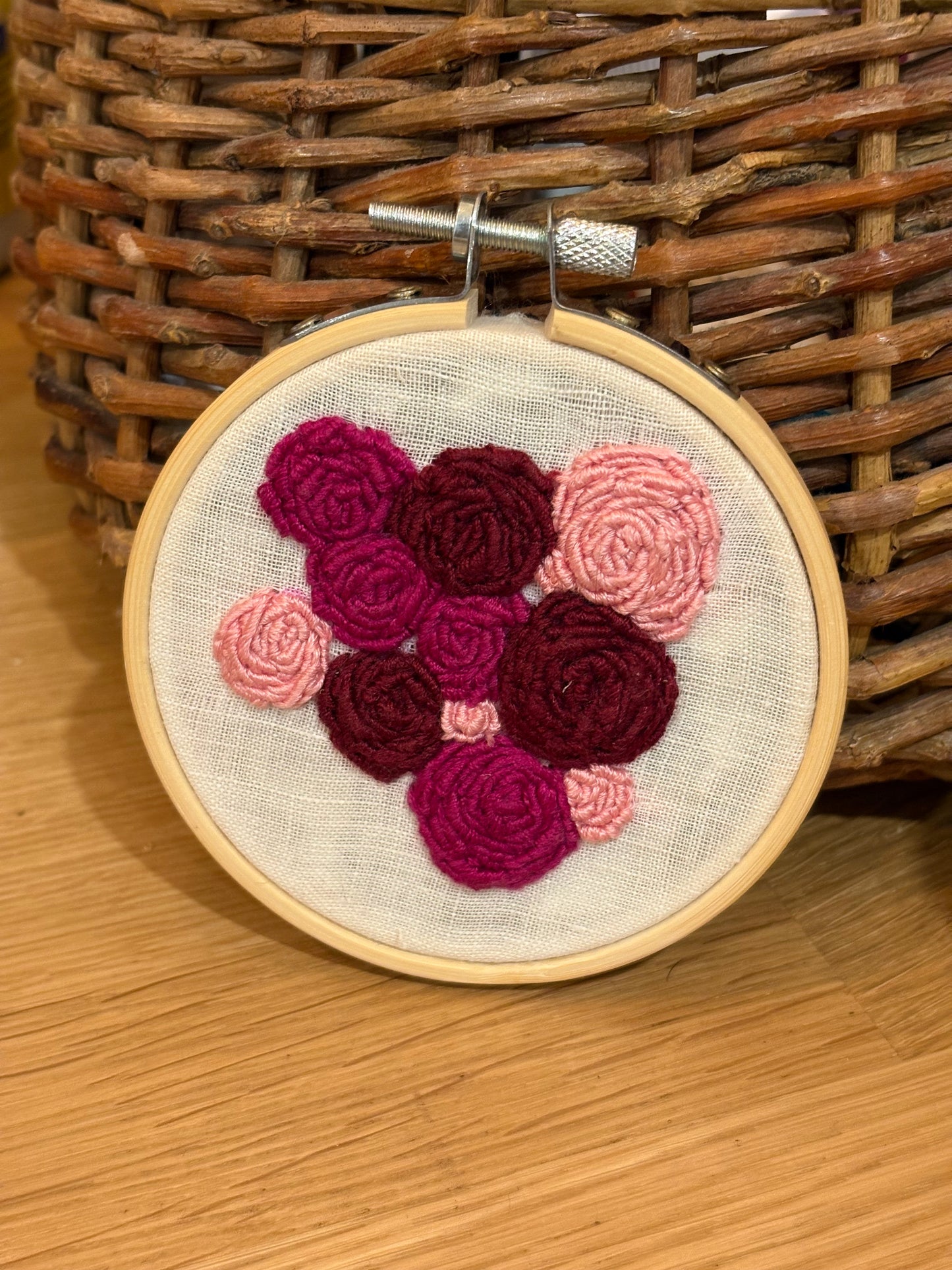 Bullion Roses Embroidery Hoop