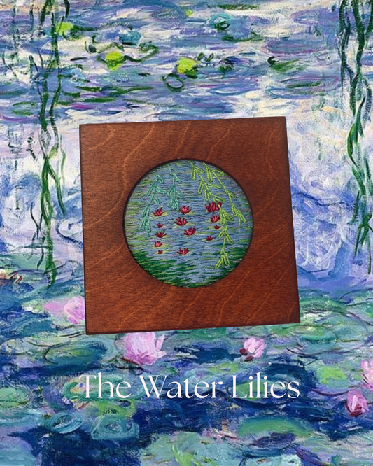 Water Lilies Embroidery Hoop