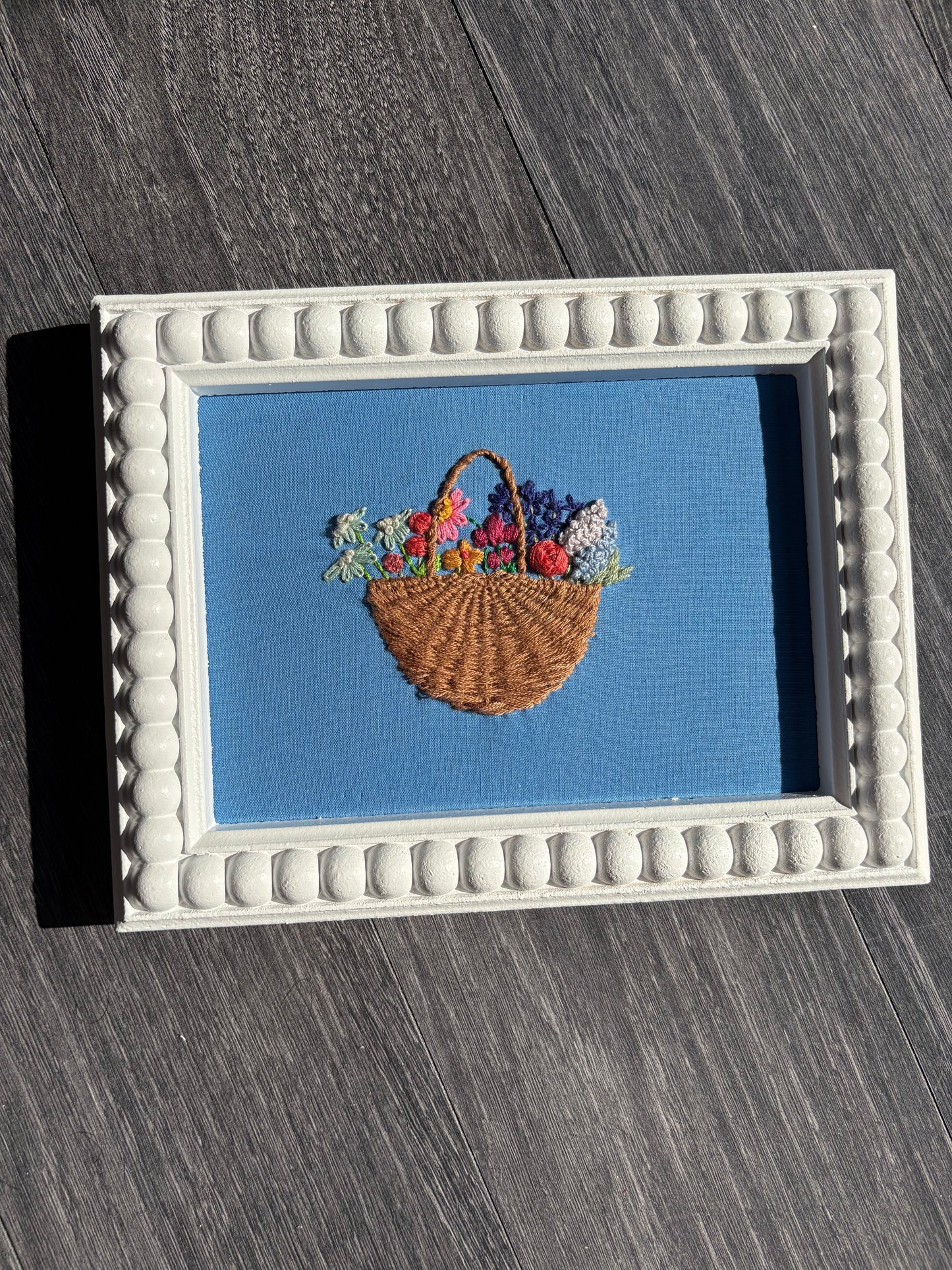 Framed Basket of Flowers