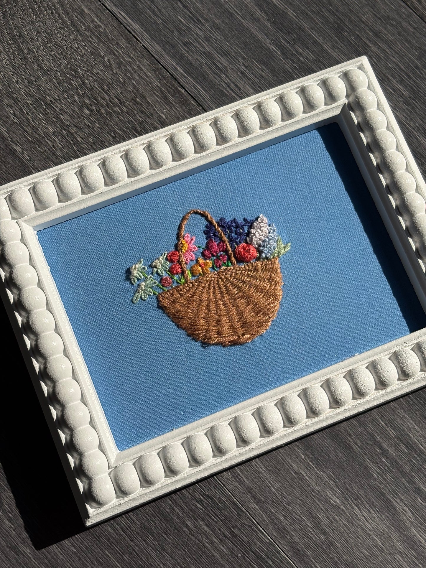 Framed Basket of Flowers