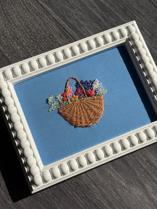 Framed Basket of Flowers