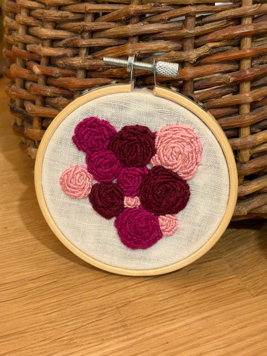 Bullion Roses Embroidery Hoop