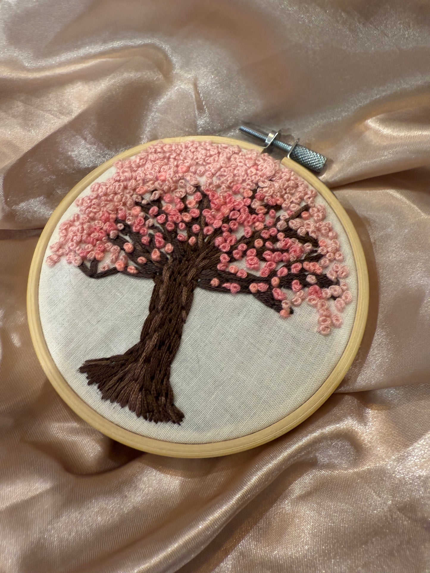 Cherry Blossom Embroidery Hoop