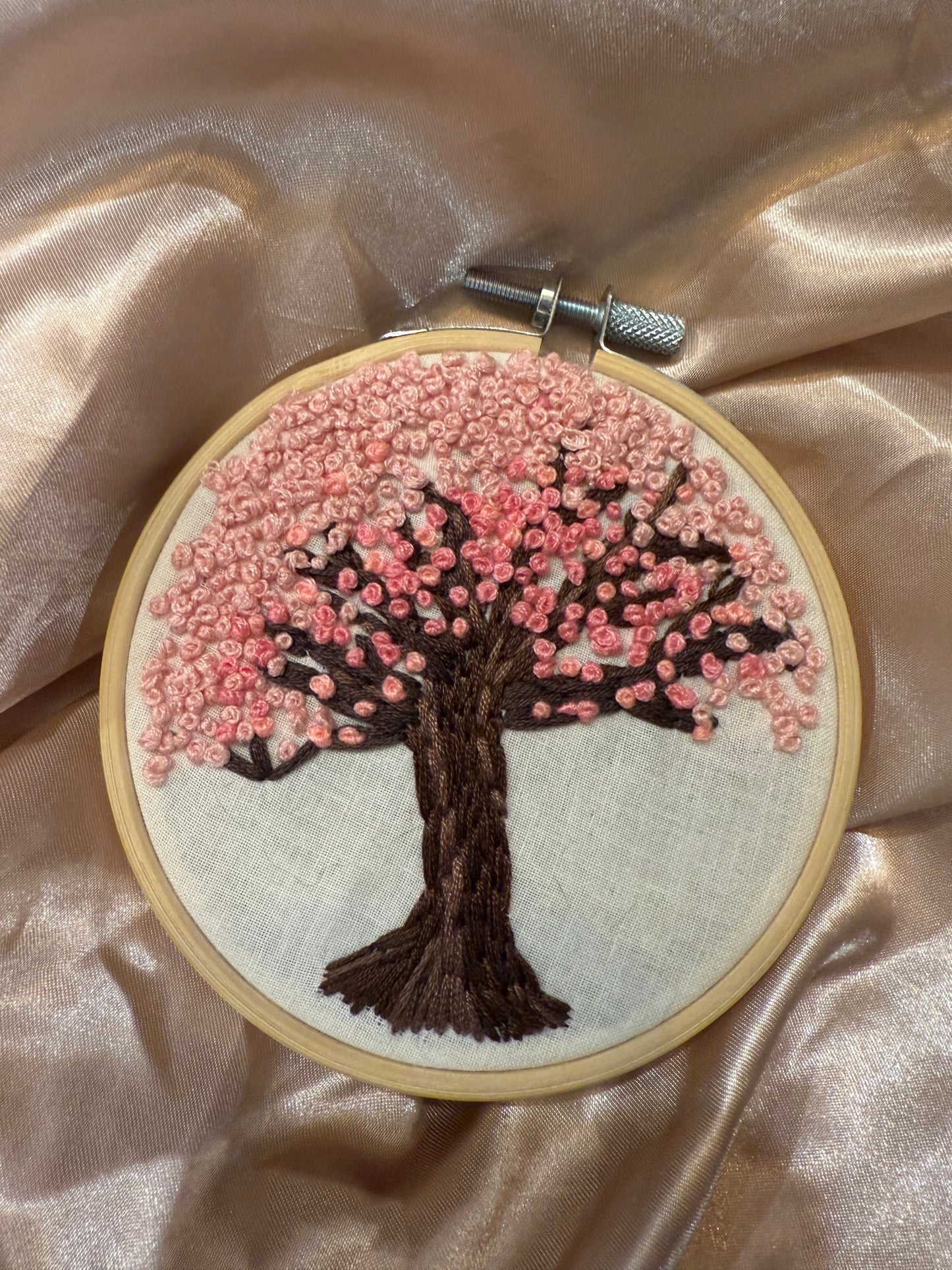 Cherry Blossom Embroidery Hoop