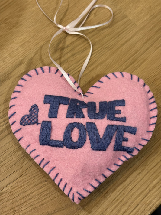 Felt “True Love” Ornament