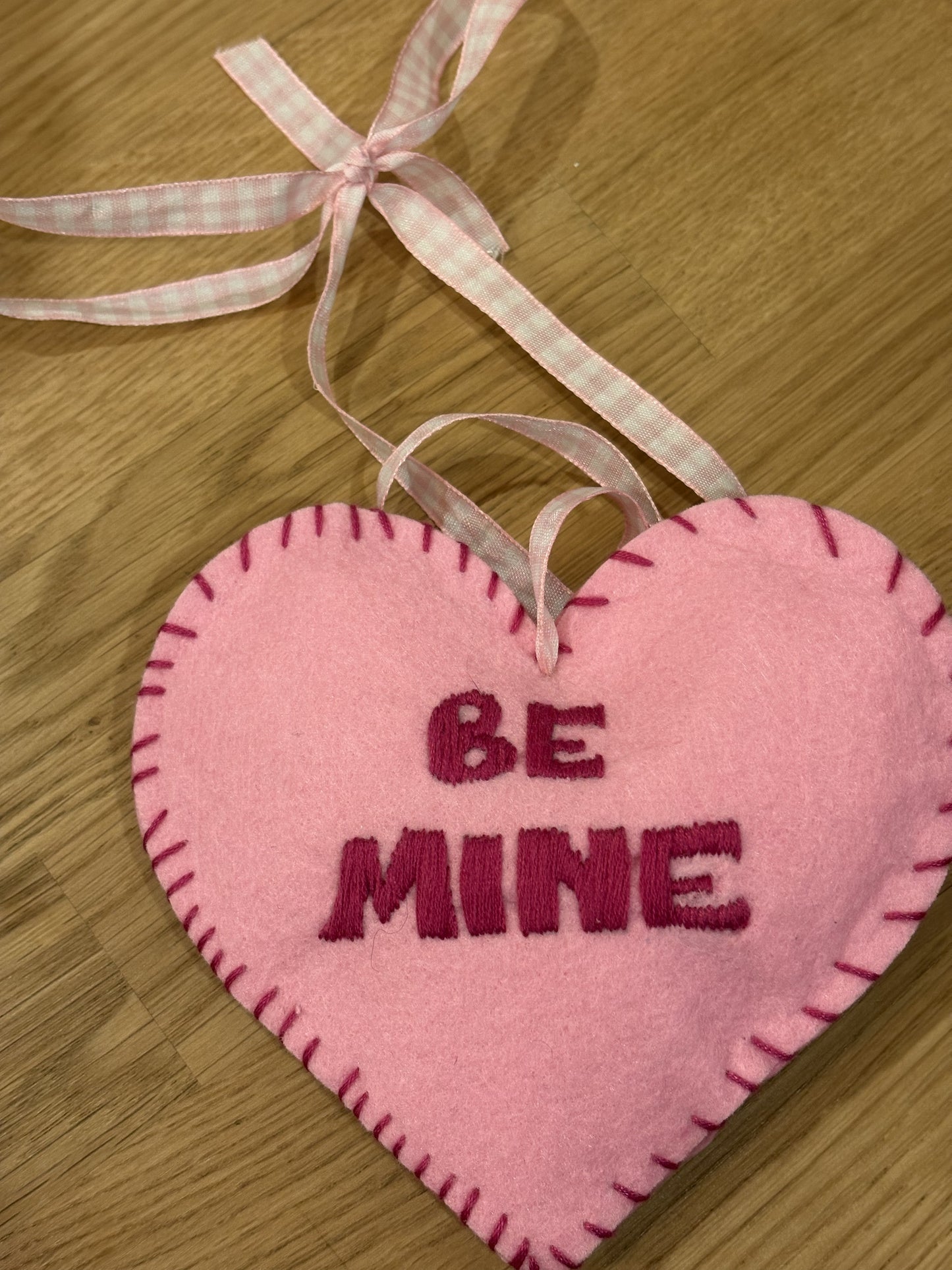 Felt Conversation Heart Ornament